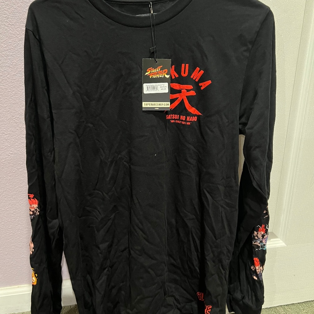 Street Fighter Akuma long sleeve t shirt medium new